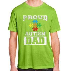 Autism Puzzle Piece Flag Autism Awareness For Dad Adult ChromaSoft Performance T-Shirt