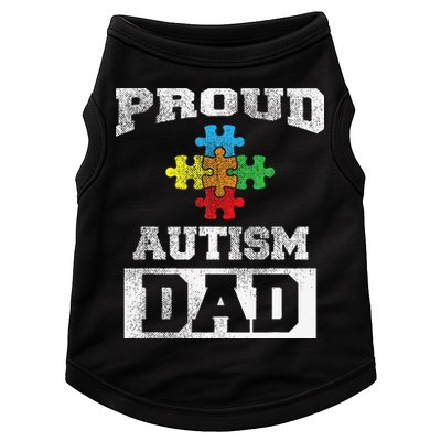 Autism Puzzle Piece Flag Autism Awareness For Dad Doggie Tank