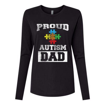 Autism Puzzle Piece Flag Autism Awareness For Dad Womens Cotton Relaxed Long Sleeve T-Shirt