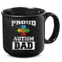 Autism Puzzle Piece Flag Autism Awareness For Dad 15oz Campfire Ceramic Mug