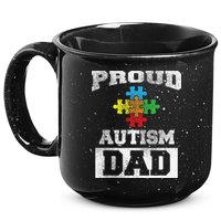 Autism Puzzle Piece Flag Autism Awareness For Dad 15oz Campfire Ceramic Mug
