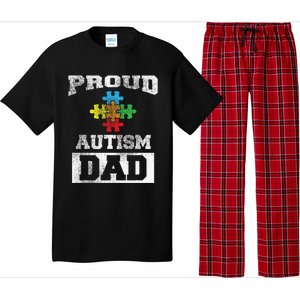 Autism Puzzle Piece Flag Autism Awareness For Dad Pajama Set