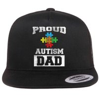 Autism Puzzle Piece Flag Autism Awareness For Dad Flatbill Hat