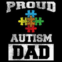 Autism Puzzle Piece Flag Autism Awareness For Dad Flatbill Hat