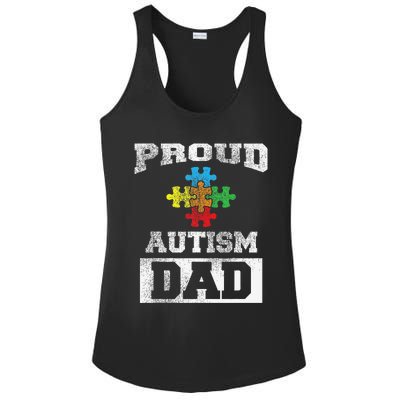 Autism Puzzle Piece Flag Autism Awareness For Dad Ladies PosiCharge Competitor Racerback Tank