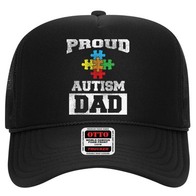 Autism Puzzle Piece Flag Autism Awareness For Dad Trucker Hat