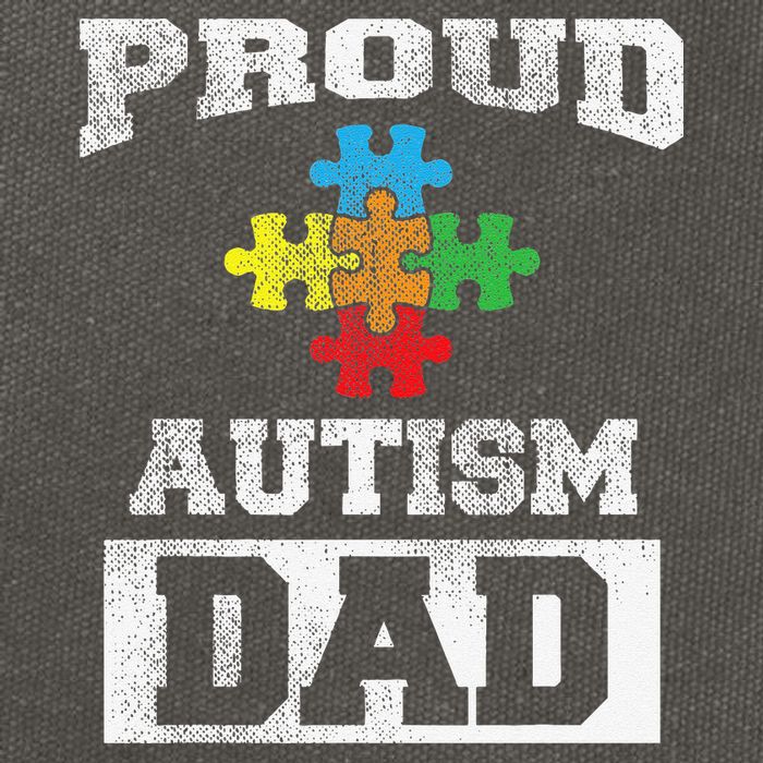 Autism Puzzle Piece Flag Autism Awareness For Dad Cotton Canvas Backpack