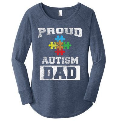 Autism Puzzle Piece Flag Autism Awareness For Dad Women's Perfect Tri Tunic Long Sleeve Shirt