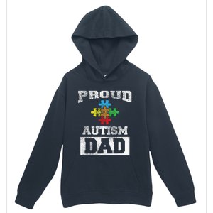 Autism Puzzle Piece Flag Autism Awareness For Dad Urban Pullover Hoodie