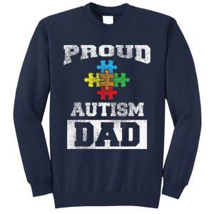 Autism Puzzle Piece Flag Autism Awareness For Dad Tall Sweatshirt