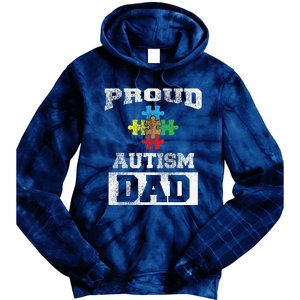 Autism Puzzle Piece Flag Autism Awareness For Dad Tie Dye Hoodie