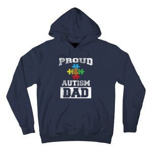 Autism Puzzle Piece Flag Autism Awareness For Dad Tall Hoodie