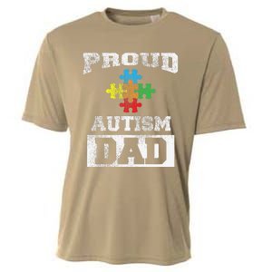 Autism Puzzle Piece Flag Autism Awareness For Dad Cooling Performance Crew T-Shirt