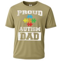 Autism Puzzle Piece Flag Autism Awareness For Dad Performance Shirt