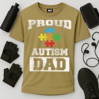 Autism Puzzle Piece Flag Autism Awareness For Dad Performance Shirt