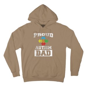 Autism Puzzle Piece Flag Autism Awareness For Dad Hoodie