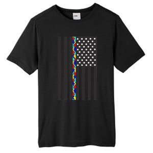 Autism Puzzle Piece Flag Autism Awareness Month Tall Fusion ChromaSoft Performance T-Shirt