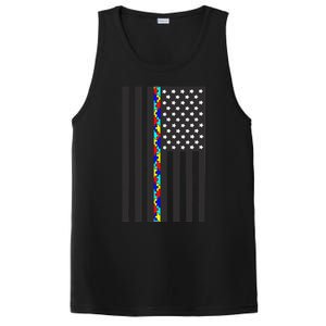 Autism Puzzle Piece Flag Autism Awareness Month PosiCharge Competitor Tank