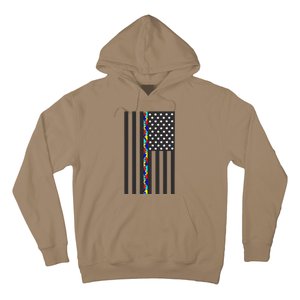 Autism Puzzle Piece Flag Autism Awareness Month Hoodie