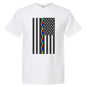 Autism Puzzle Piece Flag Autism Awareness Month Garment-Dyed Heavyweight T-Shirt