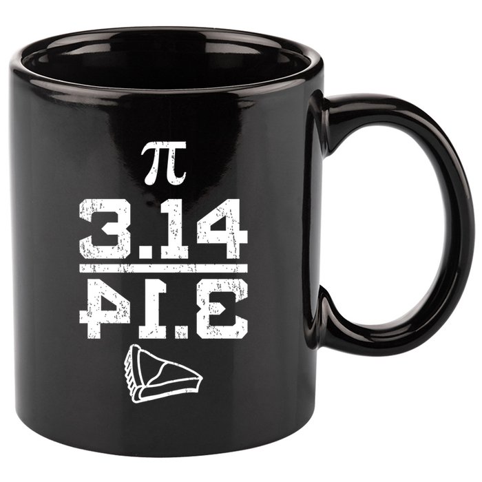 Aneisha Pi Pie Nerdy Geek Math Gift For Happy Pi Day Gift 11oz C Handle Ceramic Mug