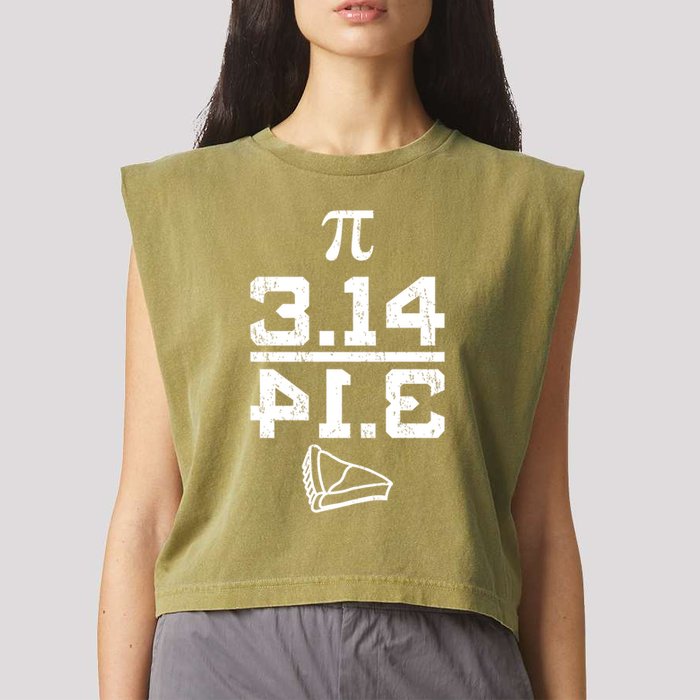 Aneisha Pi Pie Nerdy Geek Math Gift For Happy Pi Day Gift Garment-Dyed Women's Muscle Tee