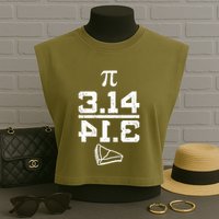 Aneisha Pi Pie Nerdy Geek Math Gift For Happy Pi Day Gift Garment-Dyed Women's Muscle Tee