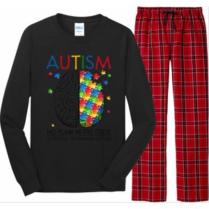 Autism Puzzle Piece Gifts Autism Quote Awareness Dad Mom Long Sleeve Pajama Set