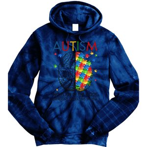 Autism Puzzle Piece Gifts Autism Quote Awareness Dad Mom Tie Dye Hoodie