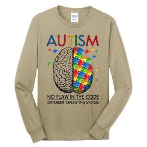 Autism Puzzle Piece Gifts Autism Quote Awareness Dad Mom Tall Long Sleeve T-Shirt