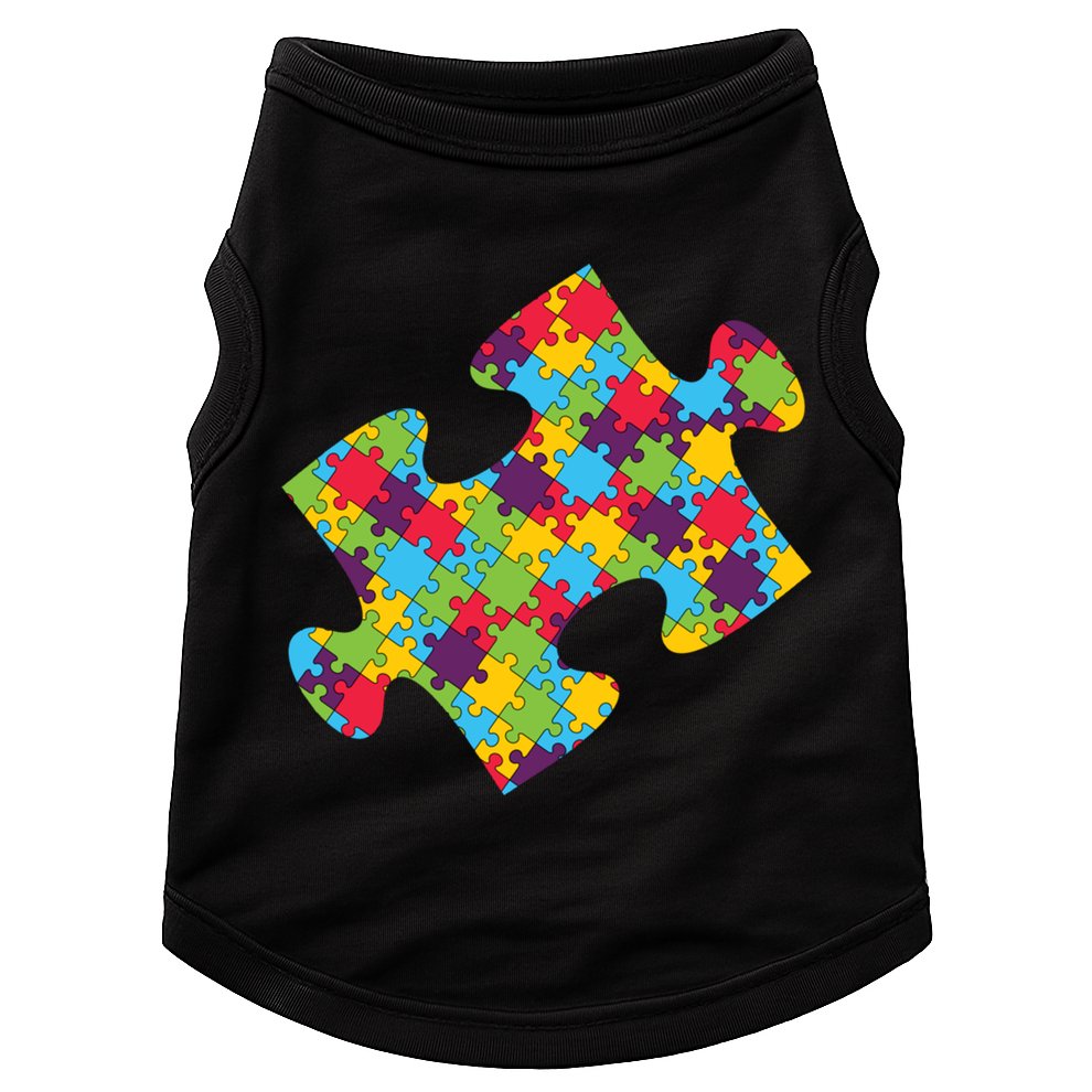 Autism Puzzle Piece Gift Doggie Tank
