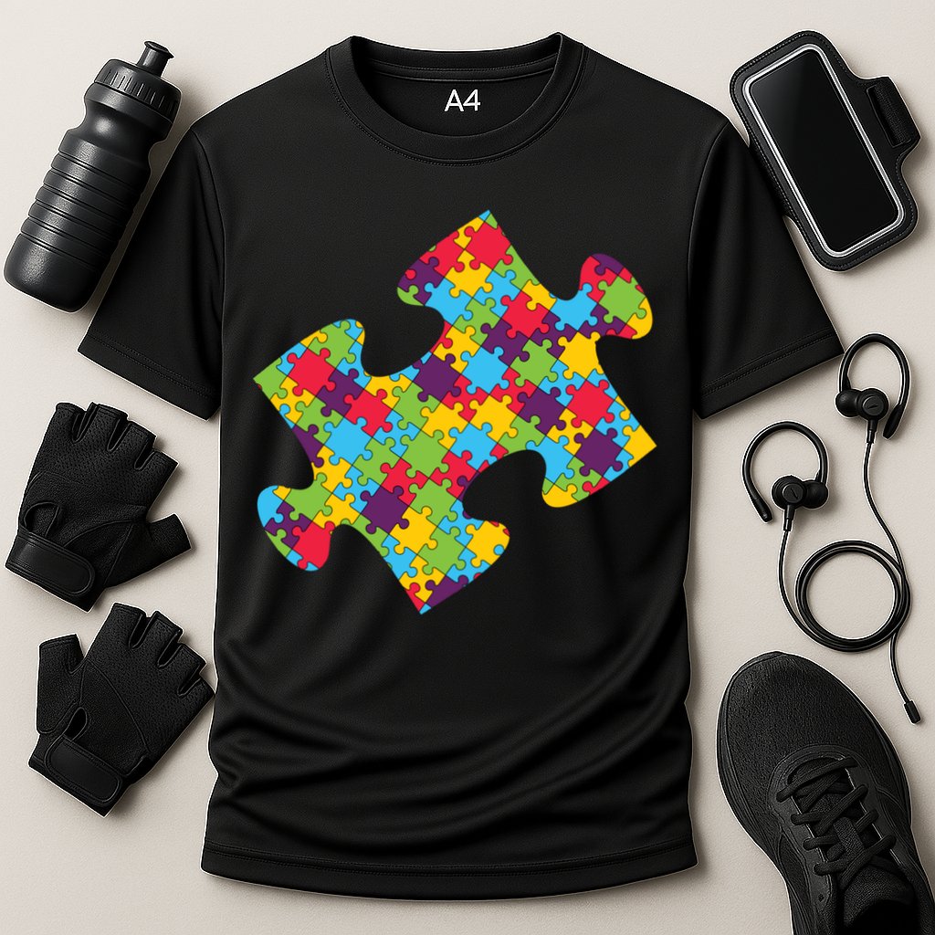 Autism Puzzle Piece Gift Cooling Performance Crew T-Shirt