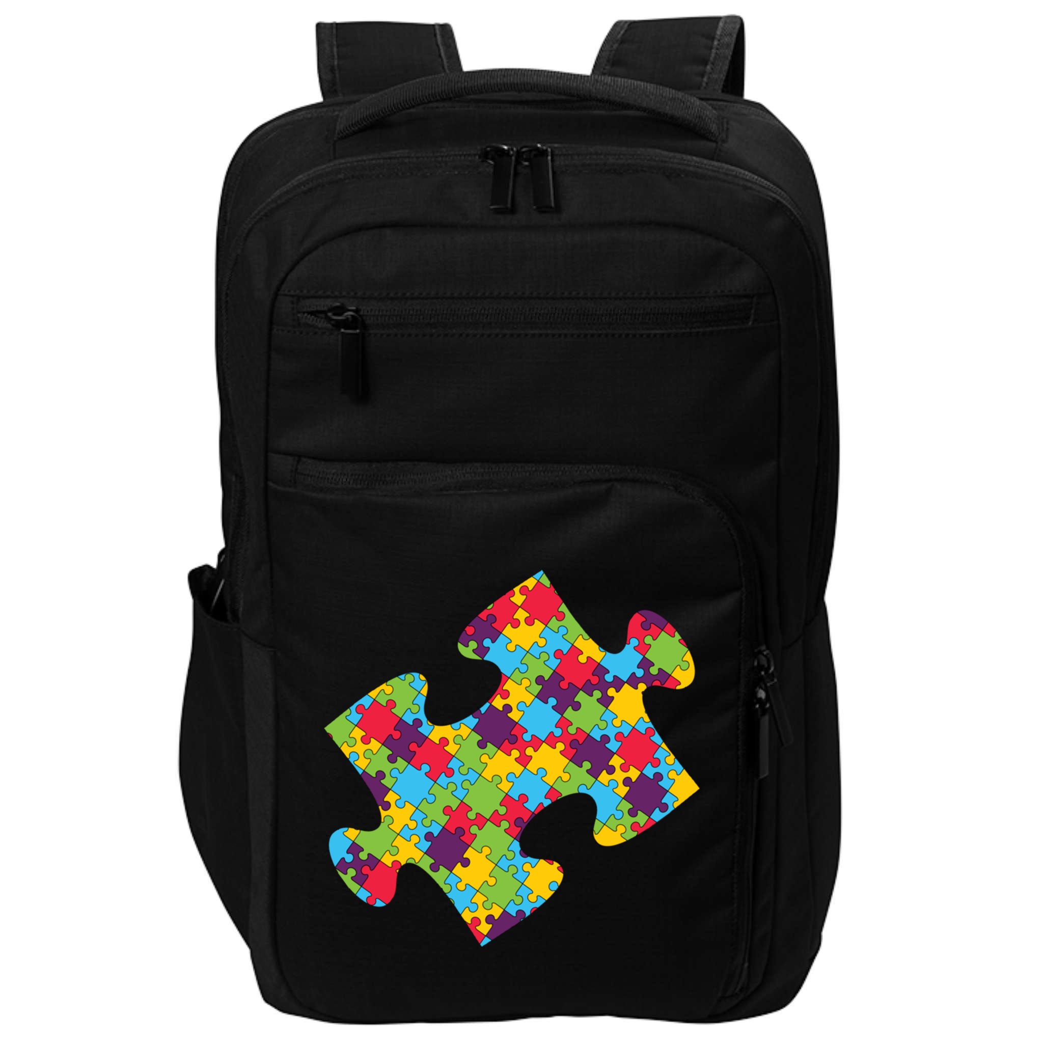 Autism Puzzle Piece Gift Impact Tech Backpack