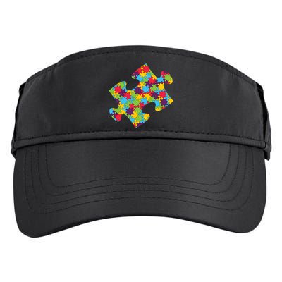 Autism Puzzle Piece Gift Adult Drive Performance Visor
