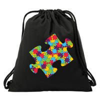 Autism Puzzle Piece Gift Drawstring Bag