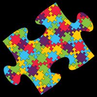 Autism Puzzle Piece Gift Drawstring Bag