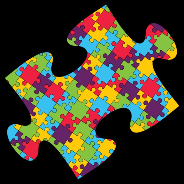 Autism Puzzle Piece Gift Drawstring Bag