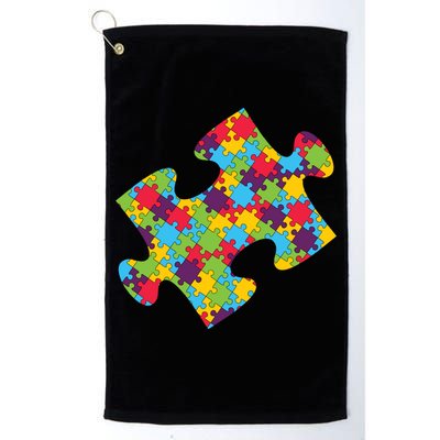 Autism Puzzle Piece Gift Golf Towel