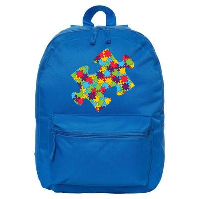 Autism Puzzle Piece Gift 16 in Basic Backpack