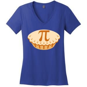 Apple Pie Pi Day Math Symbol Design For Teachers Students Gift Women's V-Neck T-Shirt