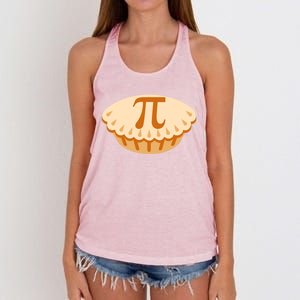 Apple Pie Pi Day Math Symbol Design For Teachers Students Gift Women's Knotted Racerback Tank