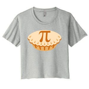 Apple Pie Pi Day Math Symbol Design For Teachers Students Gift Women's Crop Top Tee