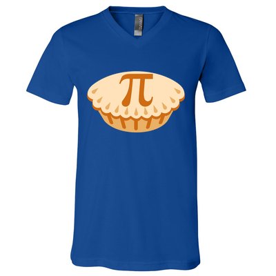 Apple Pie Pi Day Math Symbol Design For Teachers Students Gift V-Neck T-Shirt