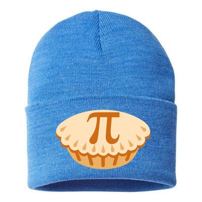 Apple Pie Pi Day Math Symbol Design For Teachers Students Gift Sustainable Knit Beanie