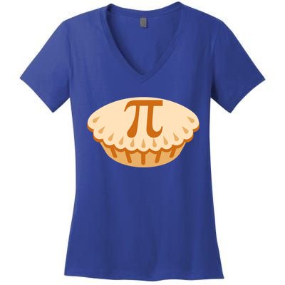 Apple Pie Pi Day Math Symbol Design For Teachers Students Gift Women's V-Neck T-Shirt
