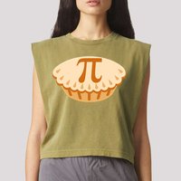Apple Pie Pi Day Math Symbol Design For Teachers Students Gift Garment-Dyed Women's Muscle Tee