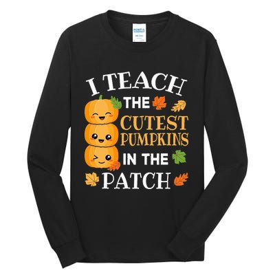 Adorable Pumpkin Patch Teacher Halloween Costume Tall Long Sleeve T-Shirt