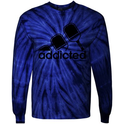 Addicted Pickleball Player Gift Tie-Dye Long Sleeve Shirt