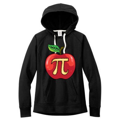 Apple Pie Pi Day Cute Mathematicians Funny Math Gift Cool Gift Women's Fleece Hoodie