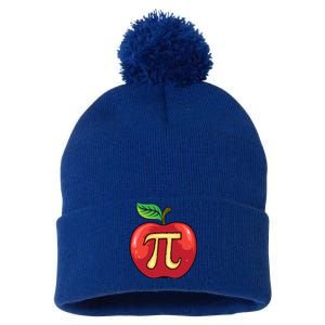 Apple Pie Pi Day Cute Mathematicians Funny Math Gift Cool Gift Pom Pom 12in Knit Beanie